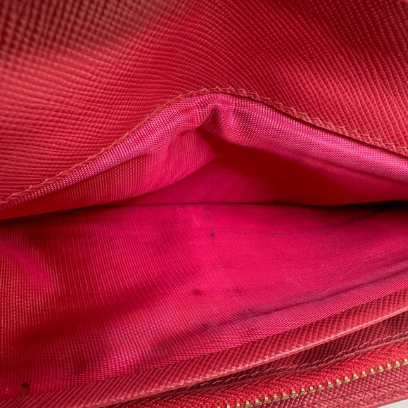 Rare Prada Continental Wallet w. Pink and White Stripes - Limited Edition - Picture 10 of 14